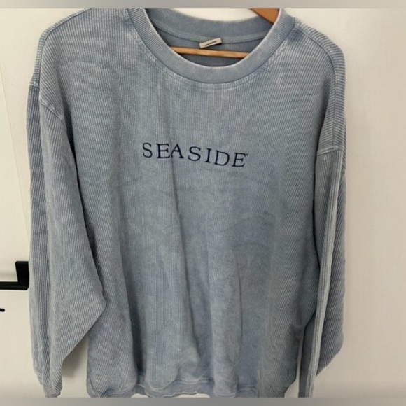 Authentic Seaside, FL - Faded Denim Seaside Corded Embroidered Sweatshirt SZ XL - Picture 2 of 4